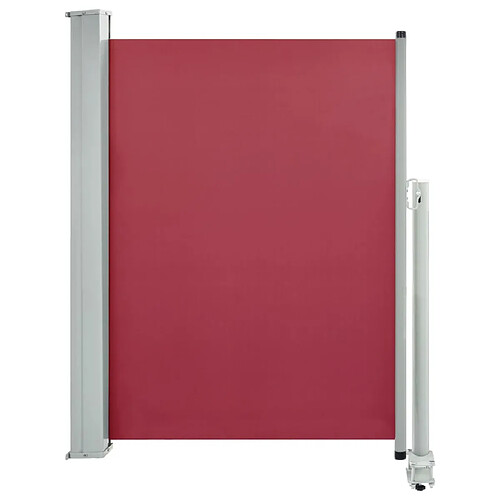 Maison Chic Auvent latéral rétractable de balcon | Store extérieur | Auvent solaire de patio 100x300 cm Rouge -GKD37408