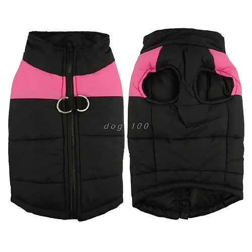 Wewoo Veste Chihuahua imperméable pour chien chiot gilet hiver chaud manteau de vêtements chienstaille 4XL rose