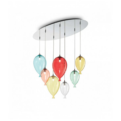 Ideal Lux Suspension Multicouleur CLOWN 7 ampoules