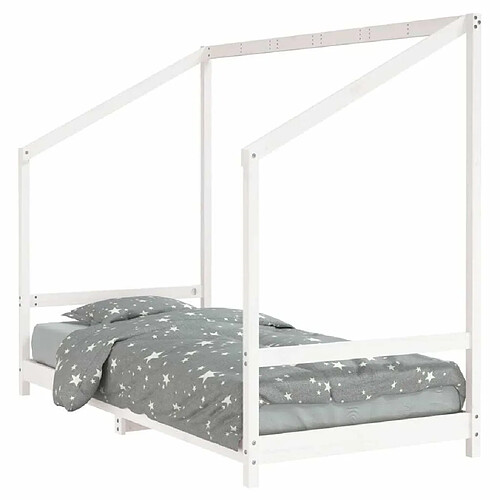 Maison Chic Lit simple Cadre de lit pour enfants,Lit d'Enfant Moderne blanc 90x190 cm bois de pin massif -MN67728