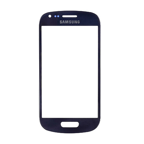 Vitre écran de façade bleue + adhésif pour Samsung Galaxy S3 mini I8190