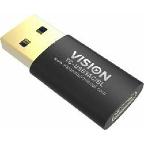 Vision Professional - USB adapter - USB Type A [M] to USB-C [F] - USB 3.0 - black