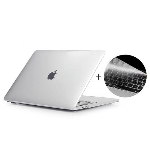 Wewoo Housse Étui Transparent pour 2016 MacBook Pro 13,3 pouces sans barre tactile A1708 Chapeau-Prince 2 en 1 cristal dur coque en plastique de protection + version US Ultra-mince TPU clavier couvercle de