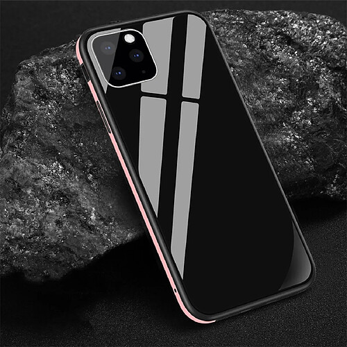 Wewoo Coque Rigide Pour iPhone 11 Cadre en métal aluminium aviation antichoc + Étui de protection nano-verre + TPU Rose