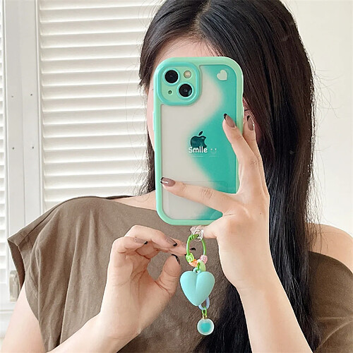 GUPBOO Étui pour iPhoneXR Dégradé sourire amour simple étui de téléphone portable silicone transparent