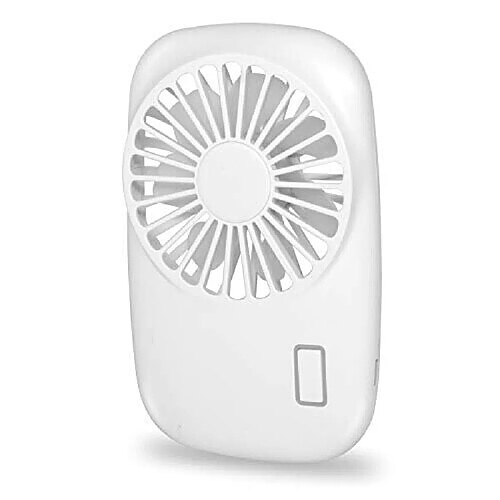 Ventilateur de Poche ibohr Mini Ventilateur Puissant Petit Ventilateur Portable Personnel Ventilateur de Poche Rechargeable USB Réglable en Vitesse pour les Voyages en Plein Air au Bureau à Domicile, Blanc