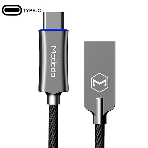 Wewoo Cable USB-C / Type-CMale Vers USB 3.0 Câble double pour charge rapide + déconnexion automatique, pour Galaxy S8 et S8 + / LG G6 / HuP10 P10 Plus / Xiaomi Mi6 Max 2 autres téléphones intelligents, longueur: 1,0 m (gris)