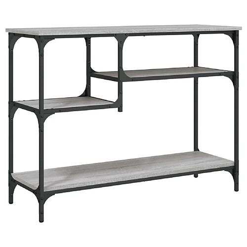 Maison Chic Table console | Meuble d'entrée | Table d'appoint avec étagères sonoma gris 100x35x75 cm -GKD77991