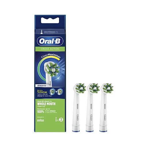 Lot de 3 brossettes pour brosses à dents électriques - EB50 CLEAN MAX - BRAUN