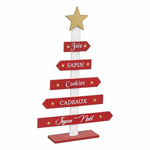 Sapin de Noël Déco Délice des Fêtes 35cm Rouge