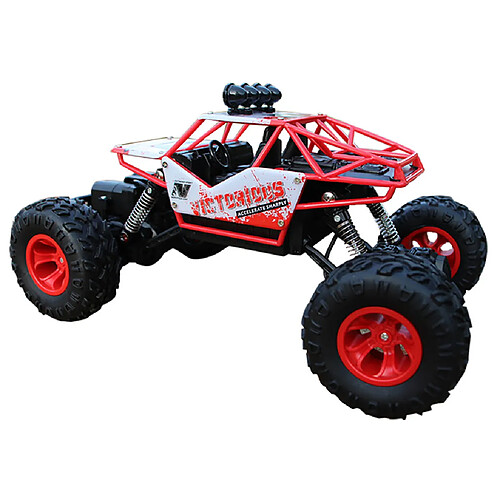 RC voiture 4 roues motrices 1/16 à télécommande 2.4Ghz électriques Jantes en alliage Buggy Off-Road rouge