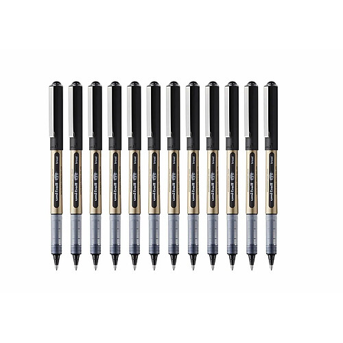 Uni Ball Biros à encre liquide Uni-Ball Rollerball Eye Broad UB-150 Noir 12 Unités