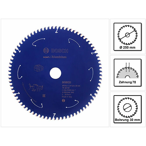 Bosch Lame de scie circulaire Expert for Aluminium 250x1,8x30mm - 78 dents ( 2608644545 )