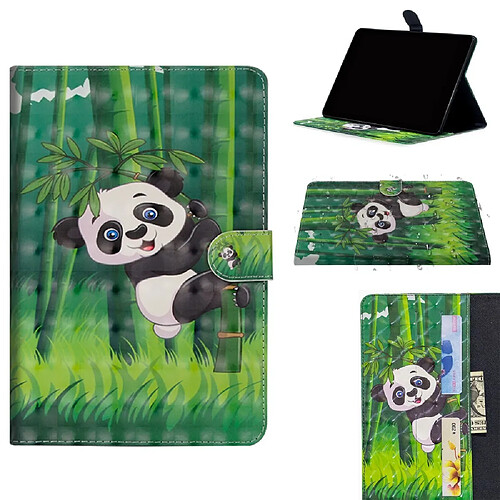 Etui en PU impression de modèle Panda avec support pour votre Huawei MediaPad T5 10