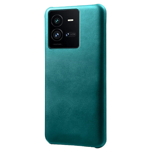 Coque en TPU + PU texture des veaux, anti-chutte pour votre Vivo iQOO 10 Pro 5G - vert