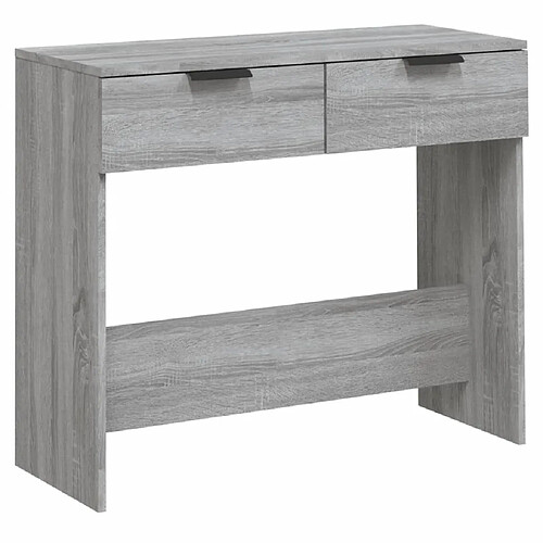 Maison Chic Table console | Meuble d'entrée | Table d'appoint Sonoma gris 90x36x75 cm Bois d'ingénierie -GKD16901