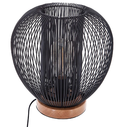 Atmosphera, Createur D'Interieur Lampe à poser design métal Noda - H. 27 cm - Noir