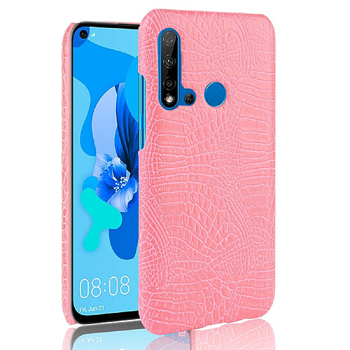 Wewoo Coque PC + PU antichoc à texture de crocodile pour Huawei P20 lite 2019 / Huawei nova 5i rose