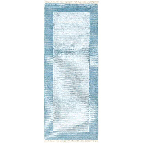 Vidal Tapis de couloir en laine 198x79 bleu Darya