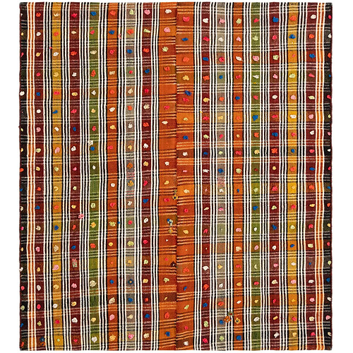 Vidal Tapis de laine 176x158 orange Jajim