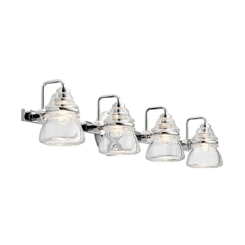 Elstead Lighting Applique murale Salle de bains Kichler Verre,Acier Chrome poli