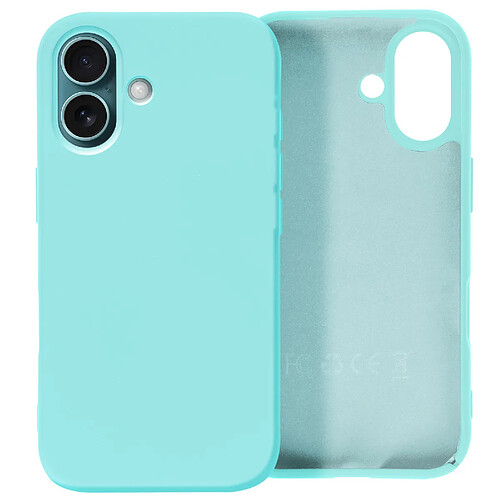 Avizar Coque pour iPhone 16 Plus Semi-rigide Soft-touch Anti-traces Turquoise