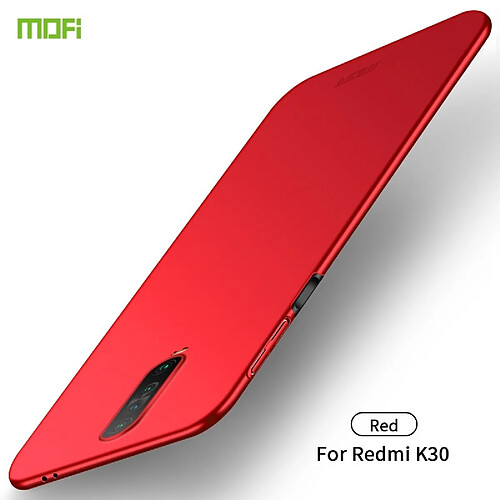 Wewoo Coque Pour Xiaomi RedMi K30 Boîtier rigide ultra-mince en PC givré rouge