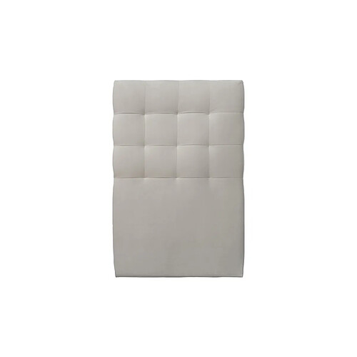 Sommeil de plomb Tete de lit Capitonnée Velours Gris clair L 90 cm - Ep 10 cm rembourré