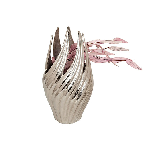 Vase Romimex Argenté Aluminium Spirale 19 x 34 x 19 cm