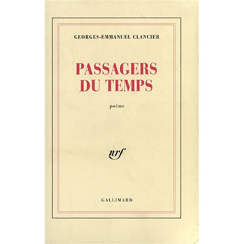 Passagers du temps : poème · Occasion