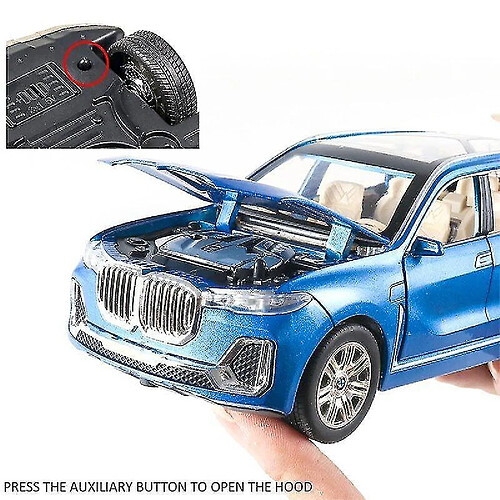 Universal 1:24 BMW X7 Modèle de voiture Alloy Car Die Cast Toy Car Model Tat Back Children's Toy