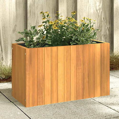 vidaXL Jardinière 59x27,5x35 cm bois massif d'acacia