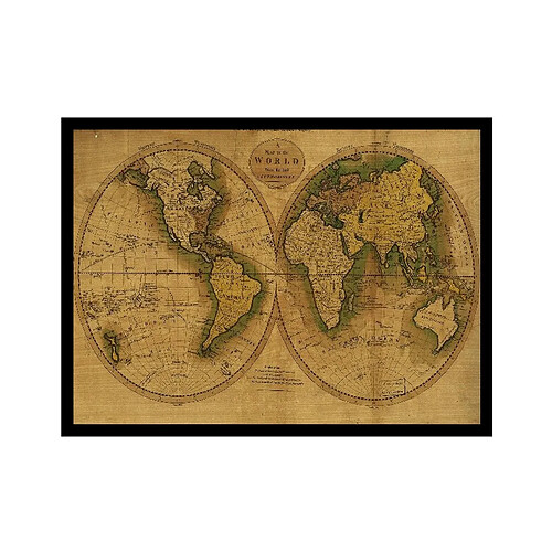 EPIKASA Impression sur Toile Carte du Monde 1