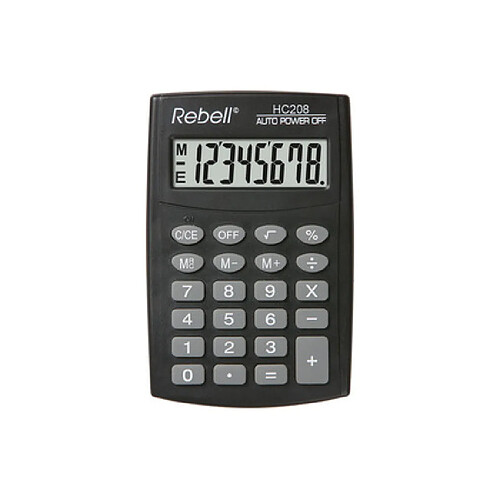 Rebelle Rebell Calculatrice de poche HC 208, noir ()