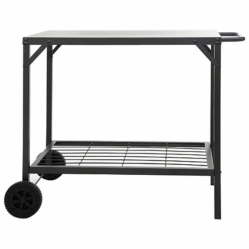 Desserte à Plancha en Métal Neka 90cm Noir