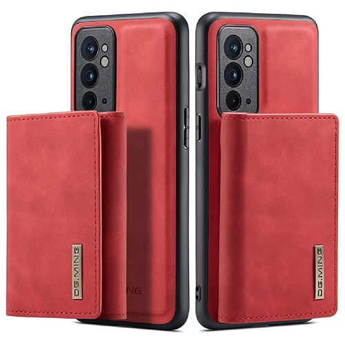 Etui en PU DG.MING supporte la charge sans fil avec béquille, rouge pour votre OnePlus 9RT 5G