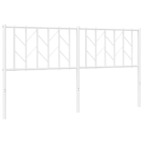 Maison Chic Tête de lit moderne pour chambre - Décoration de lit métal blanc 160 cm -MN27609