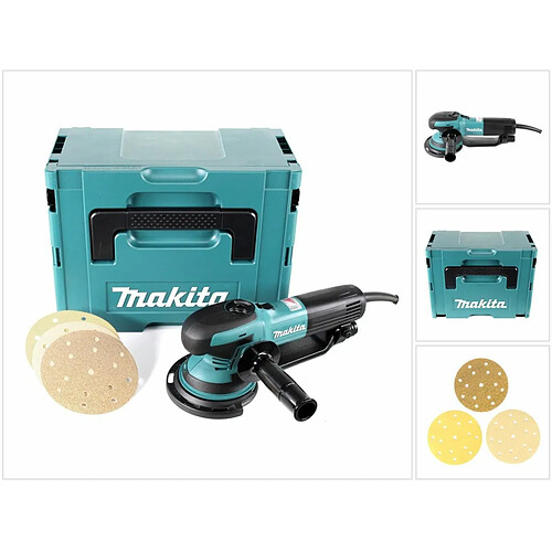 Makita BO 6050 J 750 W 150 mm Ponceuse rotative excentrique dans Coffret Makpac