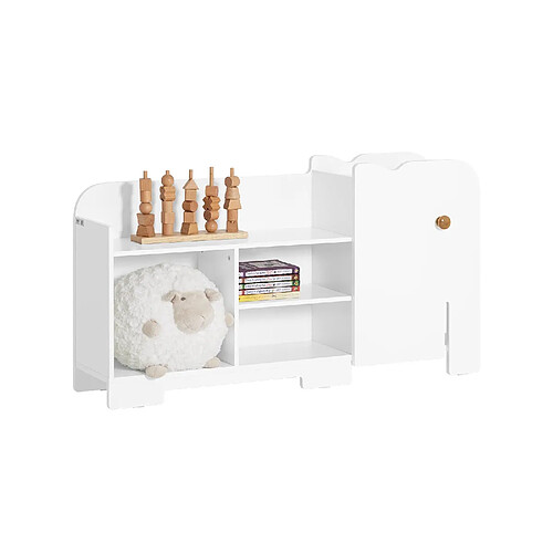 SoBuy KMB62-W Étagère pour Enfants, Étagère à Jouets, Étagère à Livres, Étagère de Rangement pour Livres et Jouets