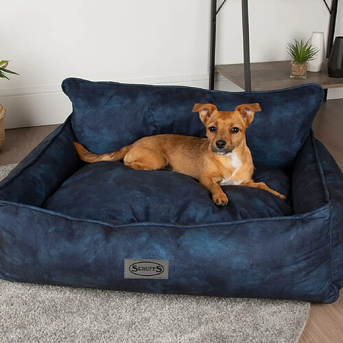 Scruffs & Tramps Lit pour chien Kensington L 90x70 cm Bleu marine