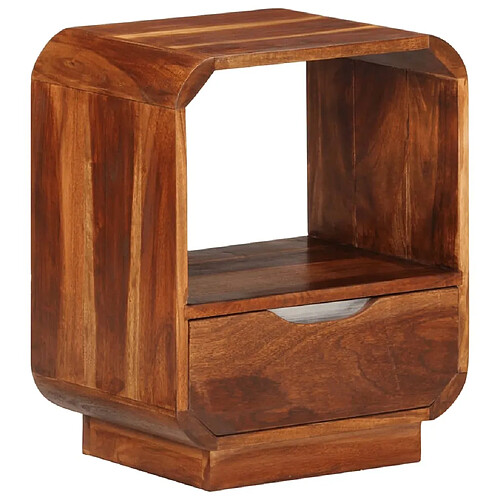 Maison Chic Table de chevet,Table de nuit,Table d'appoint pour salon avec tiroir Bois de Sesham 40 x 30 x 50 cm -MN20496