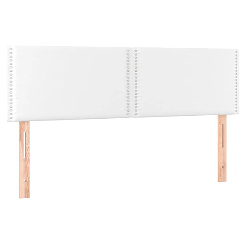 Maison Chic Lot de 2 Têtes de lit design Blanc pour chambre - Décoration de lit 72x5x78/88 cm Similicuir -MN49341