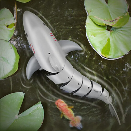 Universal 2.4G 5CH Imperméable Télécommande Simulation Shark Water RC Toys pour Enfants Gris | RC Submarine(Gris)