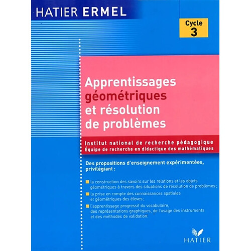 Apprentissages géométriques et résolution de problèmes au cycle 3 · Occasion