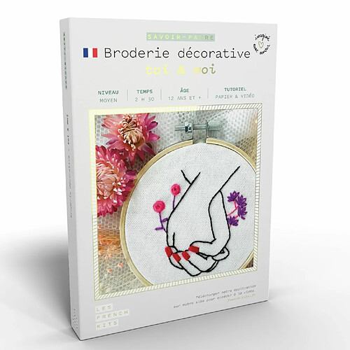 Youdoit Coffret DIY - Broderie décorative - Main dans la Main