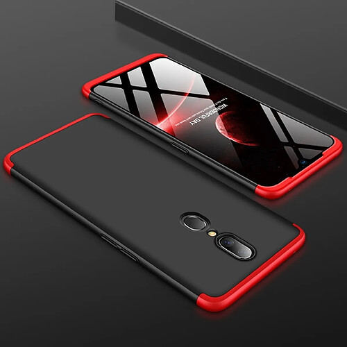 Wewoo Coque Rigide Étui pour PC à couverture intégrale à trois étages OPPO A9 noir rouge