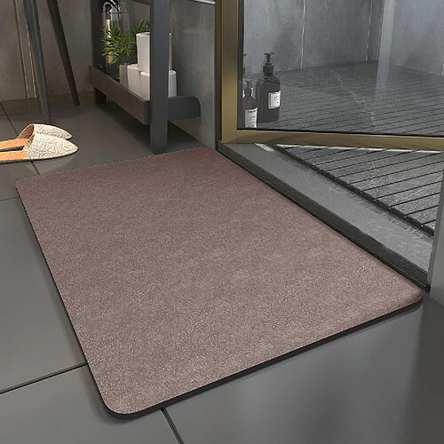 LUUCOZK Tapis de bain antidérapants Tapis de salle de bain absorbants-Thé au lait marron-30 x 40CM