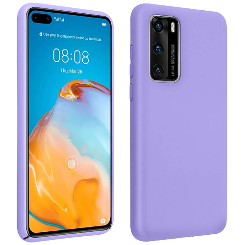 Avizar Coque Huawei P40 Silicone Semi-rigide Finition Soft Touch Violet