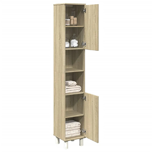 vidaXL Armoire de salle de bain chêne sonoma 30,5x30x179 cm