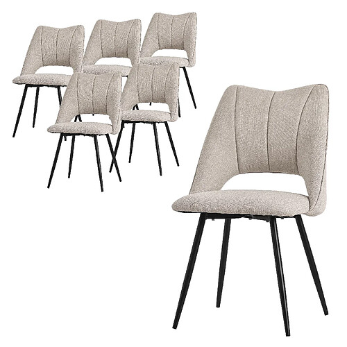 ML-Design Lot de 6 chaises de salle à manger Chaise de cuisine Chaise de salon Chaise remb